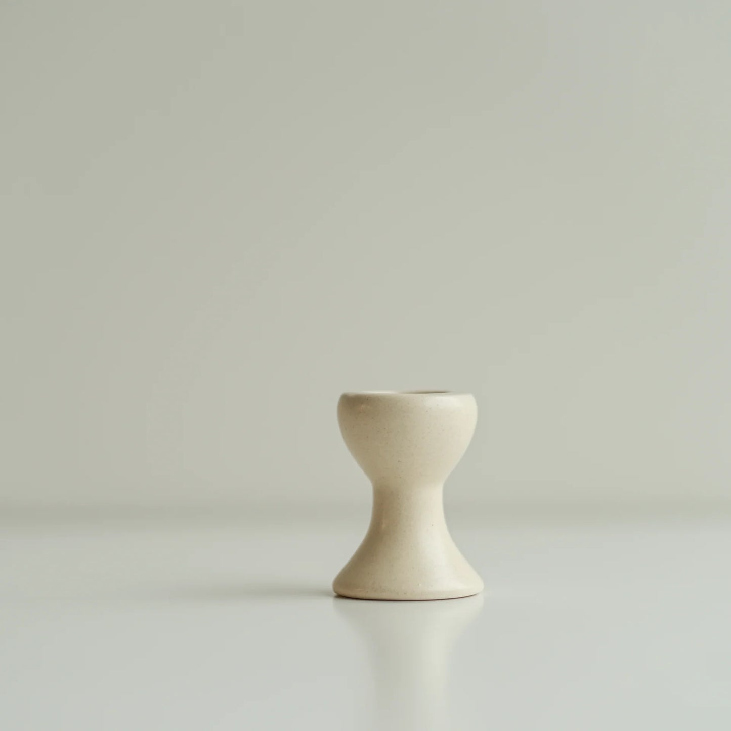 Creamy Pedestal Candle Holder