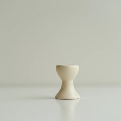 Creamy Pedestal Candle Holder